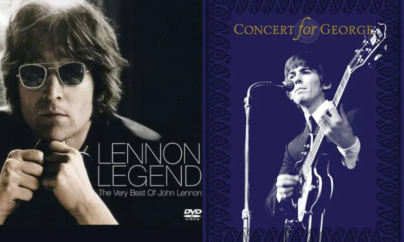 Se editan dos DVD en forma simultánea: Lennon Legend y Concert For George. El primero trae clips de los temas mas famosos de John, que ya habían aparecido en el CD con el mismo nombre editado en 1997, en calidad de imagen y sonido nunca antes visto. El DVD de George trae el concierto tributo celebrado el 29 de noviembre de 2002 en el Royal Albert Hall de Londres del cual participaron un montón de grandes personalidades.