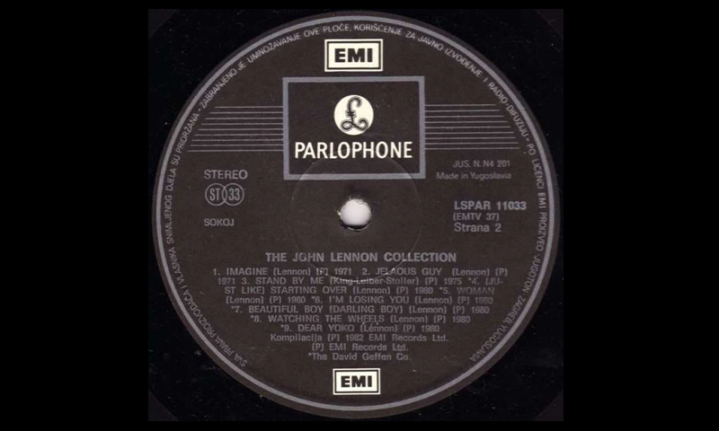 El álbum de Parlophone The John Lennon Collection llega al puesto numero uno en el ranking de Inglaterra